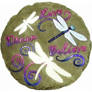Garden Décor - Dragonflies Stepping Stone - Decorative Stone for Garden